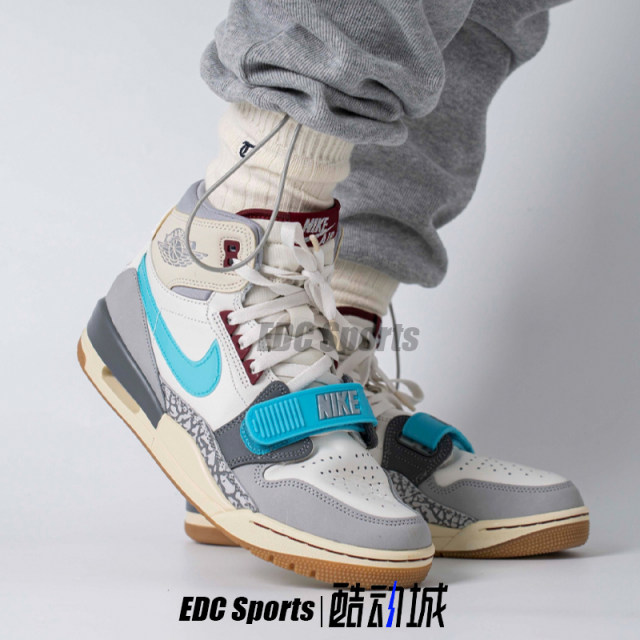 Air Jordan Legacy AJ312 White Gray Blue Men's High Gang retro basketball shoes FB1875-141