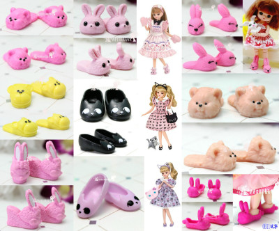 taobao agent LICCA Licarjia doll officer with rabbit shoes Blythe small cloth cute animal slippers