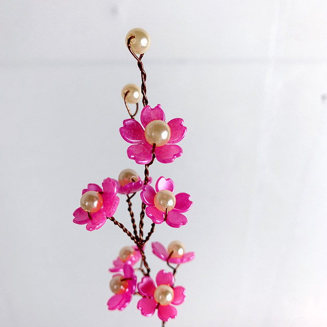 Romantic cherry blossom material package DIY hand-woven bouquet cherry blossom simulation flower four-leaf petals