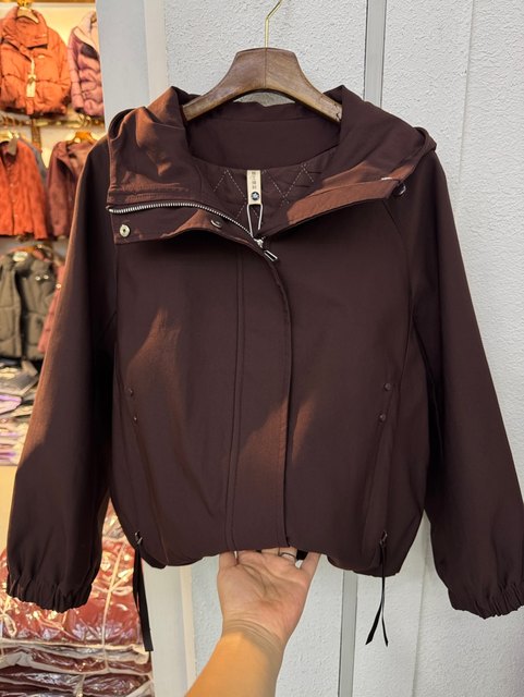 Fashionable mother's outfit velvet hooded jacket 2025 winter thickened windproof top temperament age-reducing outer jacket