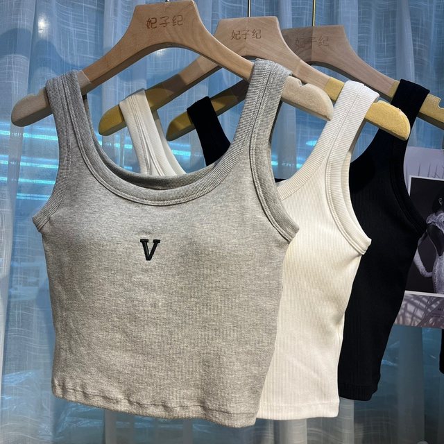 New Concubine 613 Anti -Anti -Light Condor Straight Vests Female Summer New Fixed Cup Beauty Back Bottom Top
