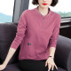 Pure cotton long-sleeved T-shirt 2025 spring suit new women's spring and autumn top middle-aged mother's shirt wearing loose base shirt