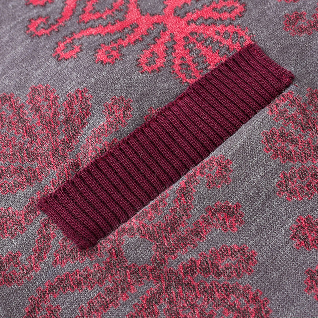 Mom in autumn and winter, long -sleeved lapel sweater, female old man warm cardigan grandmother wears knitted with velvet bottoming shirt