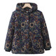 Grandma's winter clothes plus velvet thickened cotton jacket for middle-aged and elderly women's hooded short mother's cotton jacket for old ladies