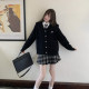Soft navy collar sweater jacket women's uniform loose JK college style autumn knitted cardigan Tokyo age record JK