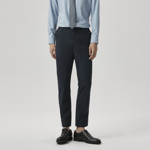 Jinba men's spring and summer trousers capable new business casual light breathable simple solid color straight-leg casual pants