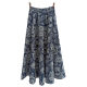 Spring and summer versatile large sling skirt for women 2023 new printed casual cotton and linen long skirt literary skirt spring mid-skirt
