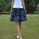Authentic summer solid color 8 piece cotton and linen skirt mid-length over-knee flowing big hem skirt mid-skirt fairy skirt large size