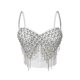 Rhinestone chain tassel outer wear fishbone bra vest suspender tube top short top sexy hot girl European and American design