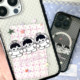 Flower Coconut Designer co-branded original polka dot angel Xiaodi slope case black edge small card mobile phone case suitable for iPhone17Pro/16promax/15/14/13 Ca same case