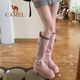 Camel sneakers women's rain boots pink high-value red rain boots outdoor shoes waterproof non-slip boots women