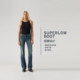 Levi's 25-year spring and summer new women's SuperlowBoot personality low-waisted slightly flared jeans