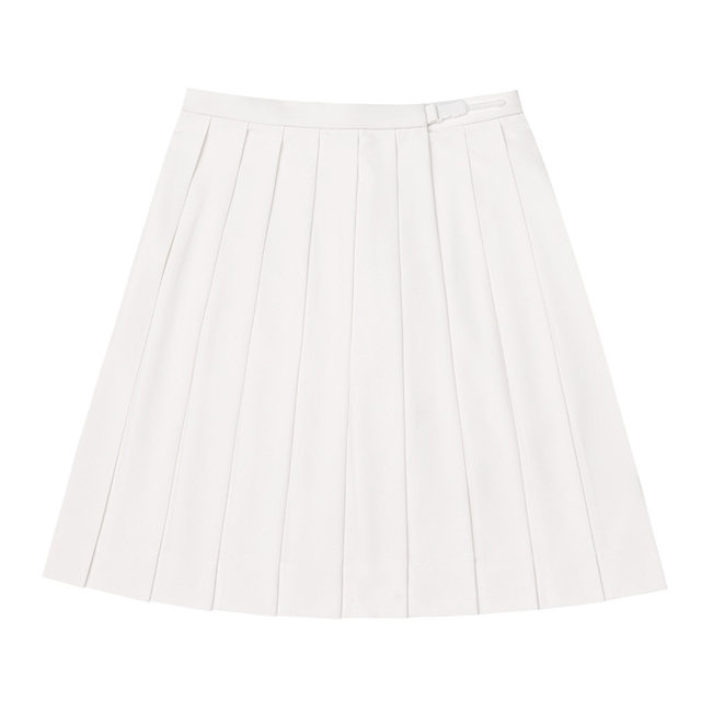 Sakura Family JK Uniform White Solid Color Skirt Large Size Customized Student Pleated Short Skirt College Style Autumn and Winter Women
