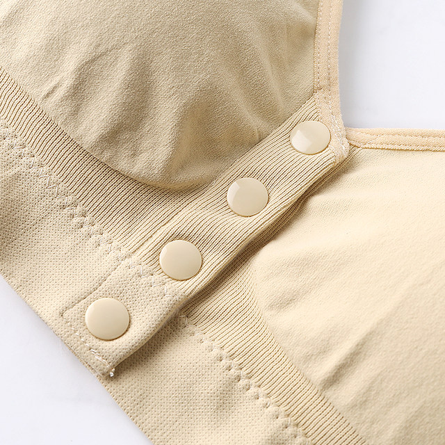 Mom underwear bra middle-aged women elderly women vest style front buckle large size 50 years old no steel ring large size bra