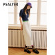PSALTER Psalm 100% Mulberry Silk Dark Pattern Jacquard Stripes Retro Denim Shirt Summer
