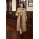 The poem specifically selects broad British retro solid color slimming mid-length versatile trench coat for women's 2025 spring new style
