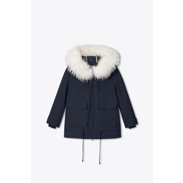Psalm Selected Rabbit Fur Collar Hooded Parka Fur Removable Rabbit Fur Body Jacket Fur Winter Style
