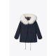 Psalm Selected Rabbit Fur Collar Hooded Parka Fur Removable Rabbit Fur Body Jacket Fur Winter Style
