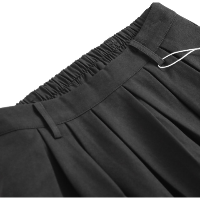 Solid color pleated high waist slim and tall, semi-elastic mid-length skirt, large umbrella skirt, temperament commuter skirt, K255