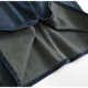 Retro blue high waist two-bar buckle flap pocket front slit hip skirt versatile midi skirt denim skirt K331