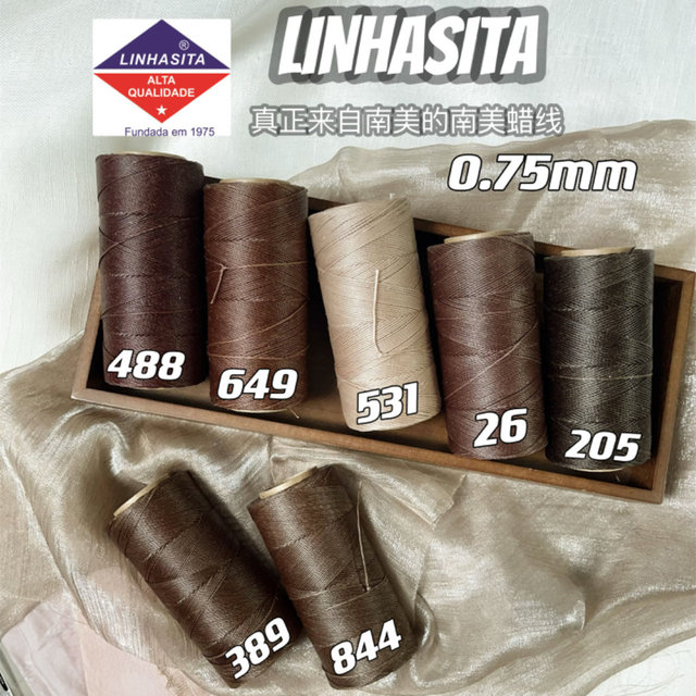 0.75mm Linhasita round wax line original imported braided jewelry handmade DIY line material