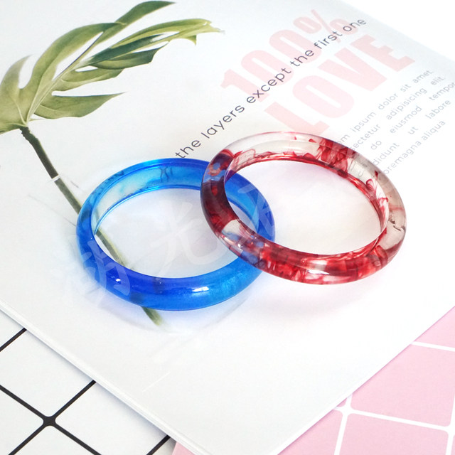 DIY crystal drop mold silicone bracelet mold high transparent super soft dry flower breast milk feces shine stone color