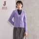 2024 design-sensing square collar red sweater for women in winter new style fake two soft and thick sweater