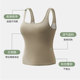Women's Vest with Breast Pad 2025 New Style White Suspender Back Bra All-in-one Sleeveless Bottoming Top to Wear Outside and Inside