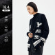 Shuiyunjian black v-neck knitted cardigan jacket for women with layered thick sweaters loose and can be worn outside design sense 2025 spring
