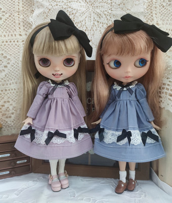 taobao agent BLYTHE small cloth OB24 AZ retro Alice style spot baby bowl big bow dresses