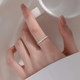 999 sterling silver candy paper ring for women index finger ring light luxury tail ring niche design sense circle opening ring