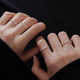 999 Silver Vegetarian Circle Ring Men and Women Gifts closed the niche lightly luxurious words couple's index finger ring
