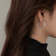 999 silver twist earrings niche new 2025 hot earrings for women light luxury high-end earrings