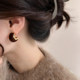 
Retro Brown Square Velvet Stud Earrings for Women 2025 New Hot Style Light Luxurious High-end Earrings Niche Unique Earrings