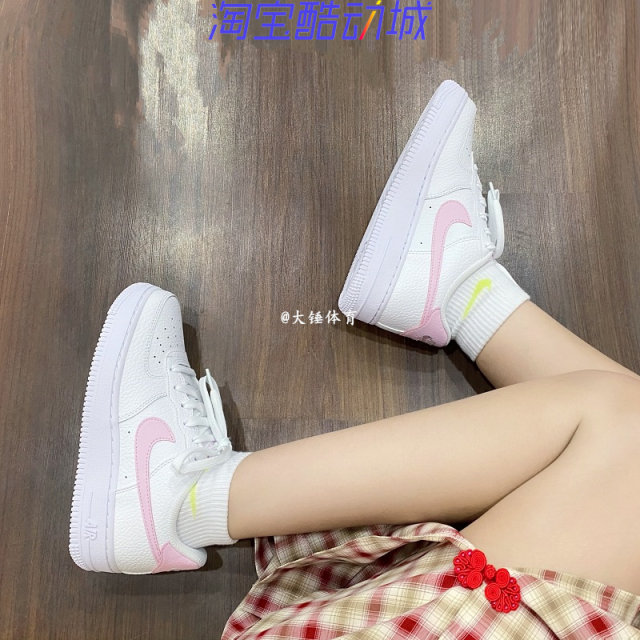 Nike Air Force 1 AF1 black, white, pink, white and orange Quan Zhilong Air Force sneakers CT3839-103-100