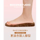 Cowhide version ~ Birken shoes arch support plus fluffy slippers for women in autumn and winter bag head half-tight thick-soled Boken shoes men