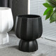 Nordic magnesium mud floor-standing large flowerpot minimalist cup-shaped soft decoration extra-large flower pot living room B&B shopping mall villa decoration