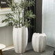 Nordic minimalist magnesium mud flower pot home soft decoration living room balcony Wasabi style floor-standing large-sized flower pot flower pot