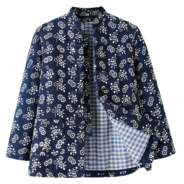 Chinese style Tang suit middle-aged cotton coat female winter mother coat elderly cotton jacket grandma cotton coat top