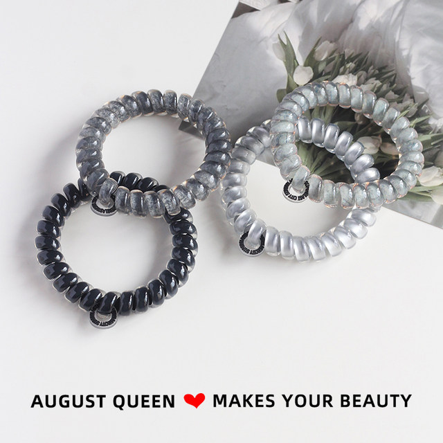 Advanced Korean version of phone cord hair tie, women's traceless phone cord TT ring, comfortable elastic high ponytail rubber band new style