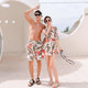 Couple swimsuit 2025 new women's conservative belly-covering and slimming skirt-style swimsuit men's beach swimming trunks soak in hot spring

