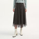 [Same style in the counter] Yifini/Yifei Houndstooth double-layer mesh commuter versatile A-line skirt and women's winter new