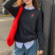 Round neck embroidered twist bottoming shirt for women wearing 2025 spring new sweater underwear slim fit knitted top