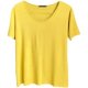 Green Modal short-sleeved facial mask T-shirt women's 2025 summer new loose fat mm belly cover V-neck ice silk top