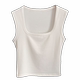 Blue square neck vest suspender women's inner wear 2025 spring and summer new wide shoulder strap bottom sleeveless top