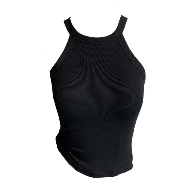 Black halter neck with chest pad suspender women's inner wear 2025 spring and summer new slim vest beautiful base top