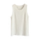 
White knitted round neck vest for women with inner wear 2025 autumn new suspender base high-end sleeveless outer top