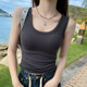 Maillard brown coffee pure cotton camisole women's inner wear 2025 new autumn outer wear high-end racer bottoming top