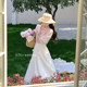 No errors flower decoration slim French large umbrella skirt 2025 spring and summer
