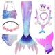 Mermaid tail children's swimsuit girl princess skirt bikini clothing hot spring split babies swimsuit girl